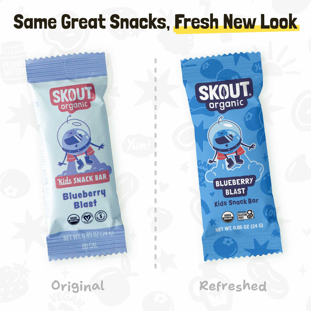 Barra infantil Skout Organic sabor Blueberry Blast