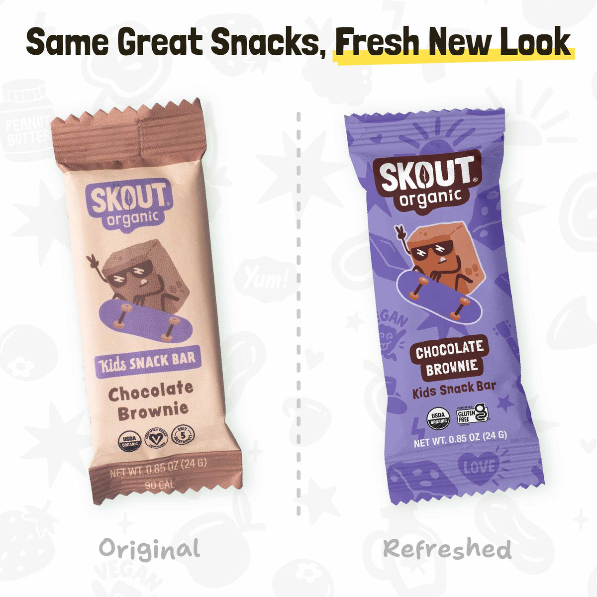 Barra infantil Skout Organic sabor brownie de chocolate