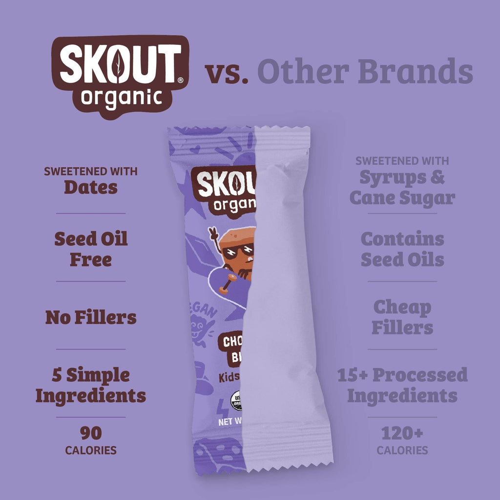 Barra infantil Skout Organic sabor brownie de chocolate