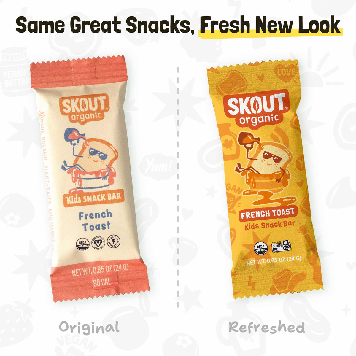Barra orgánica para niños Skout sabor tostada francesa