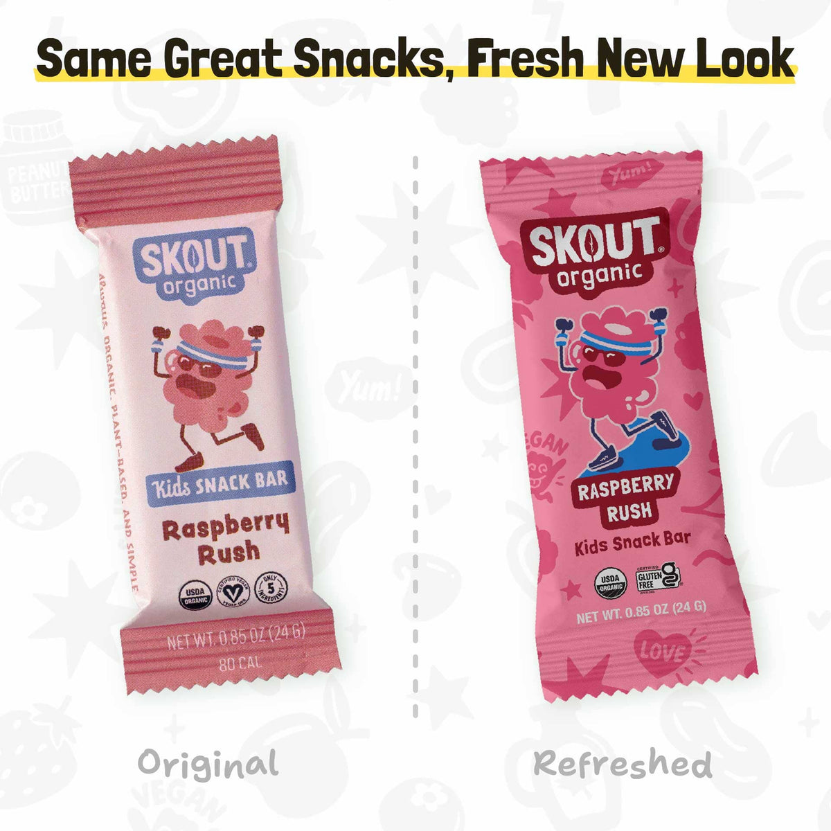 Barra para niños Skout Organic sabor Raspberry Rush