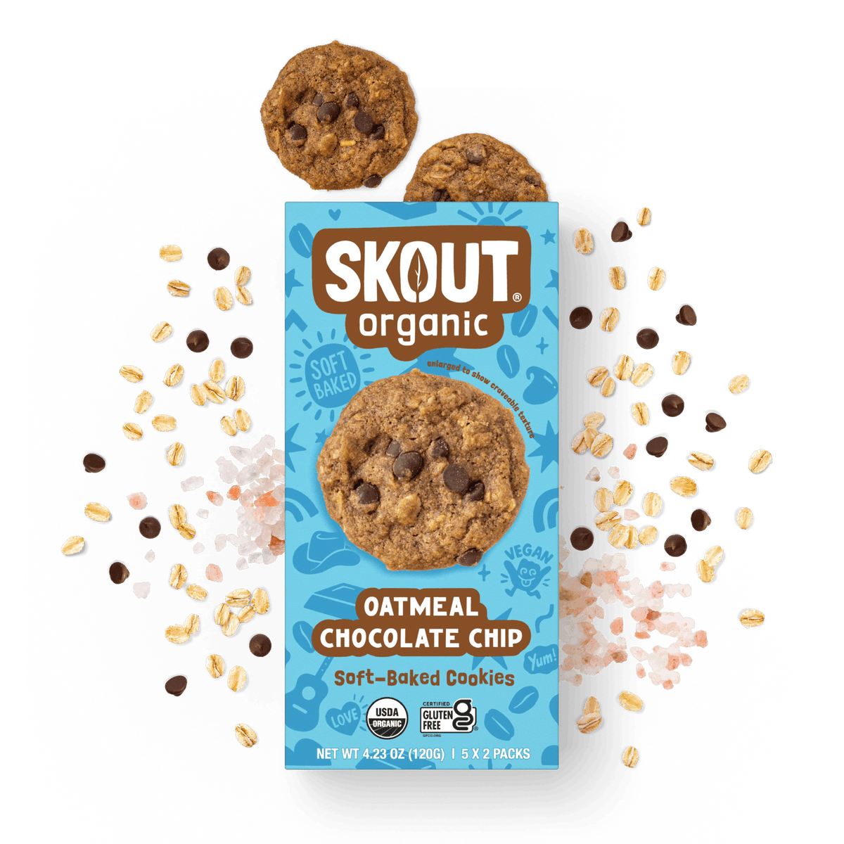 Galletas Suaves de Avena con Chispas de Chocolate Orgánicas Skout