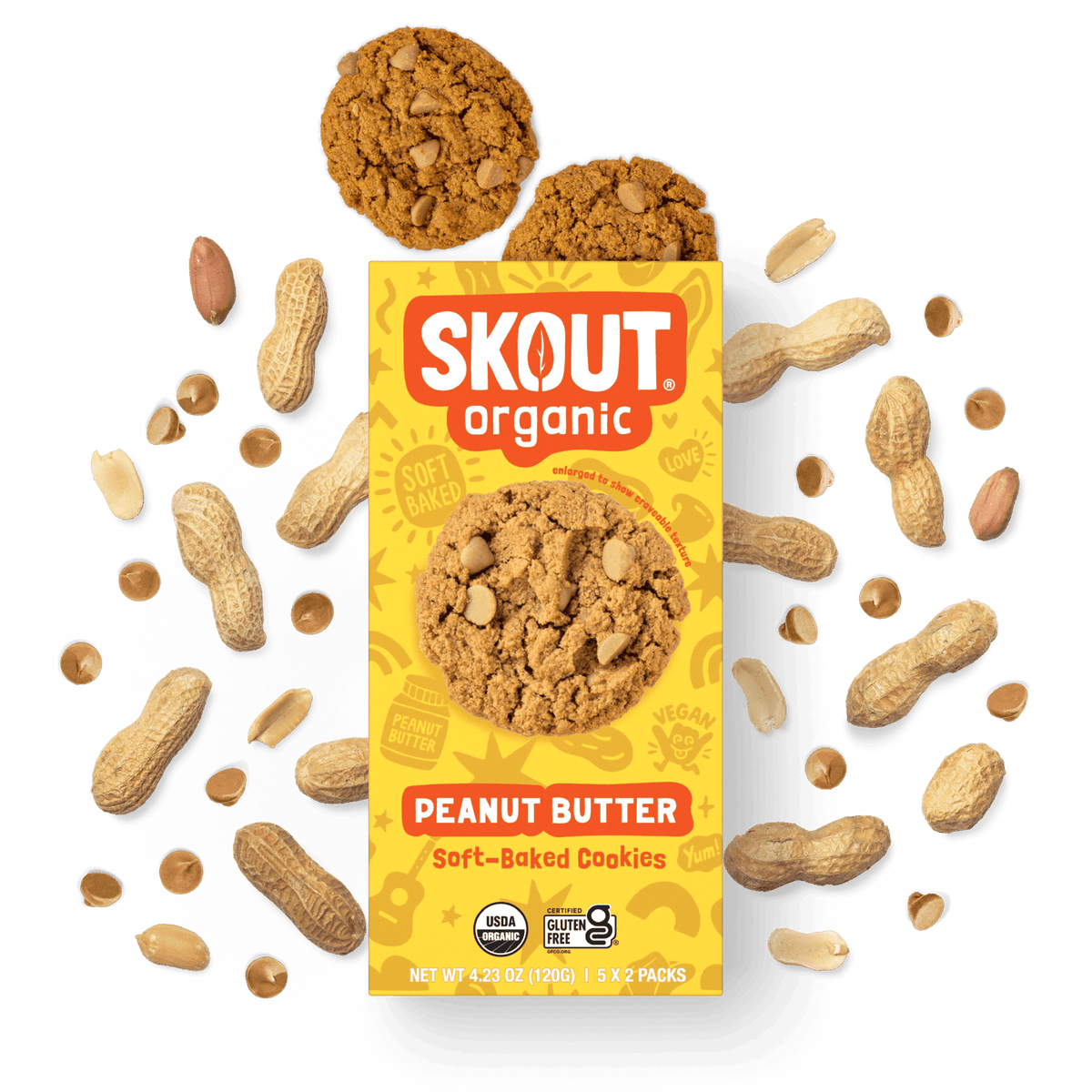 Galletas Blandas Skout Orgánicas de Mantequilla de Cacahuete