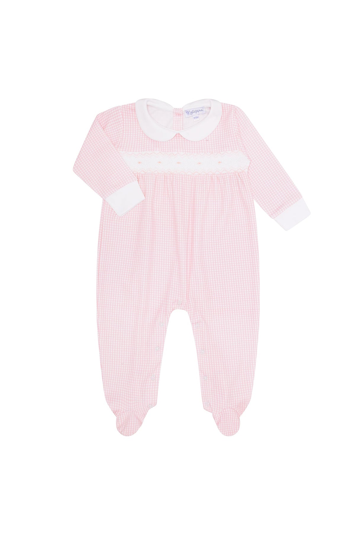 Gingham Smocked Footie