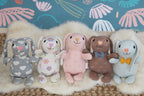 Knit Patterned Bunny Plush