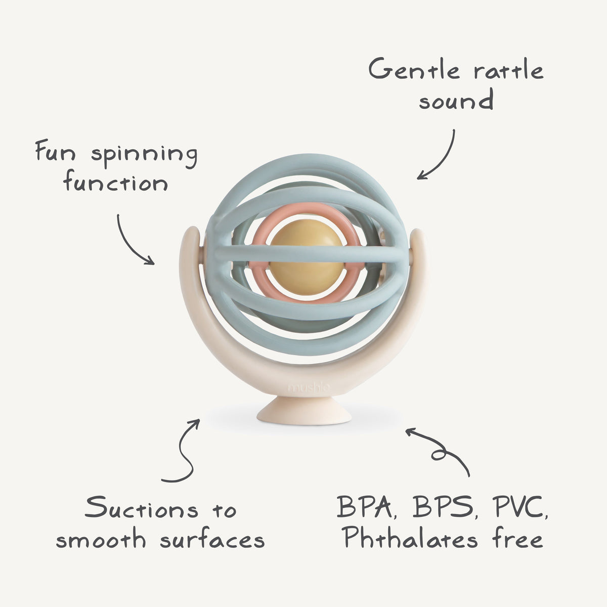 Suction Spinner Ball - Mushie