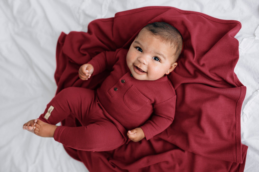 Crimson | Organic Thermal Blanket