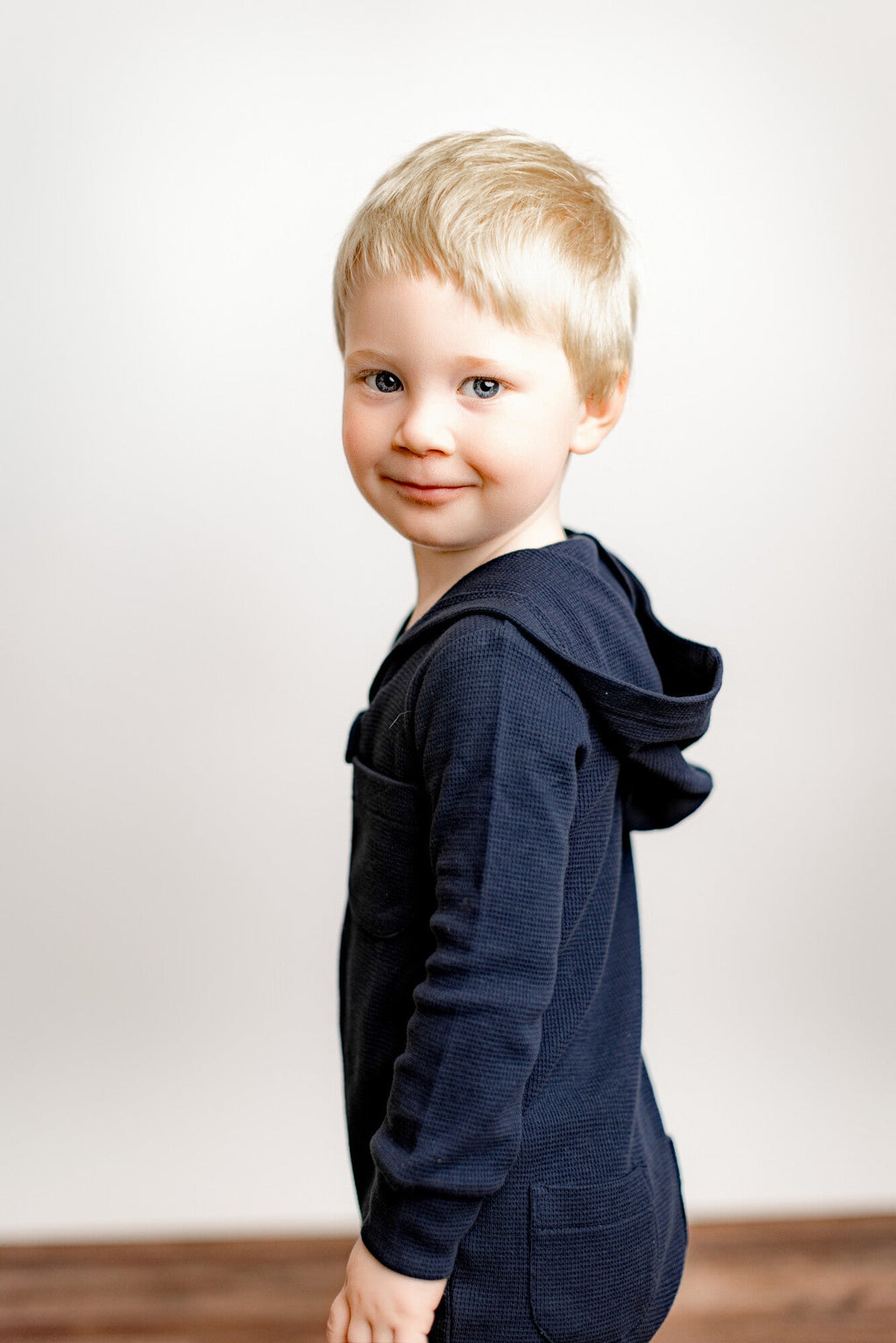 Midnight | Organic Thermal Zipper Romper