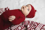 Crimson | Organic Thermal Knotted Hat