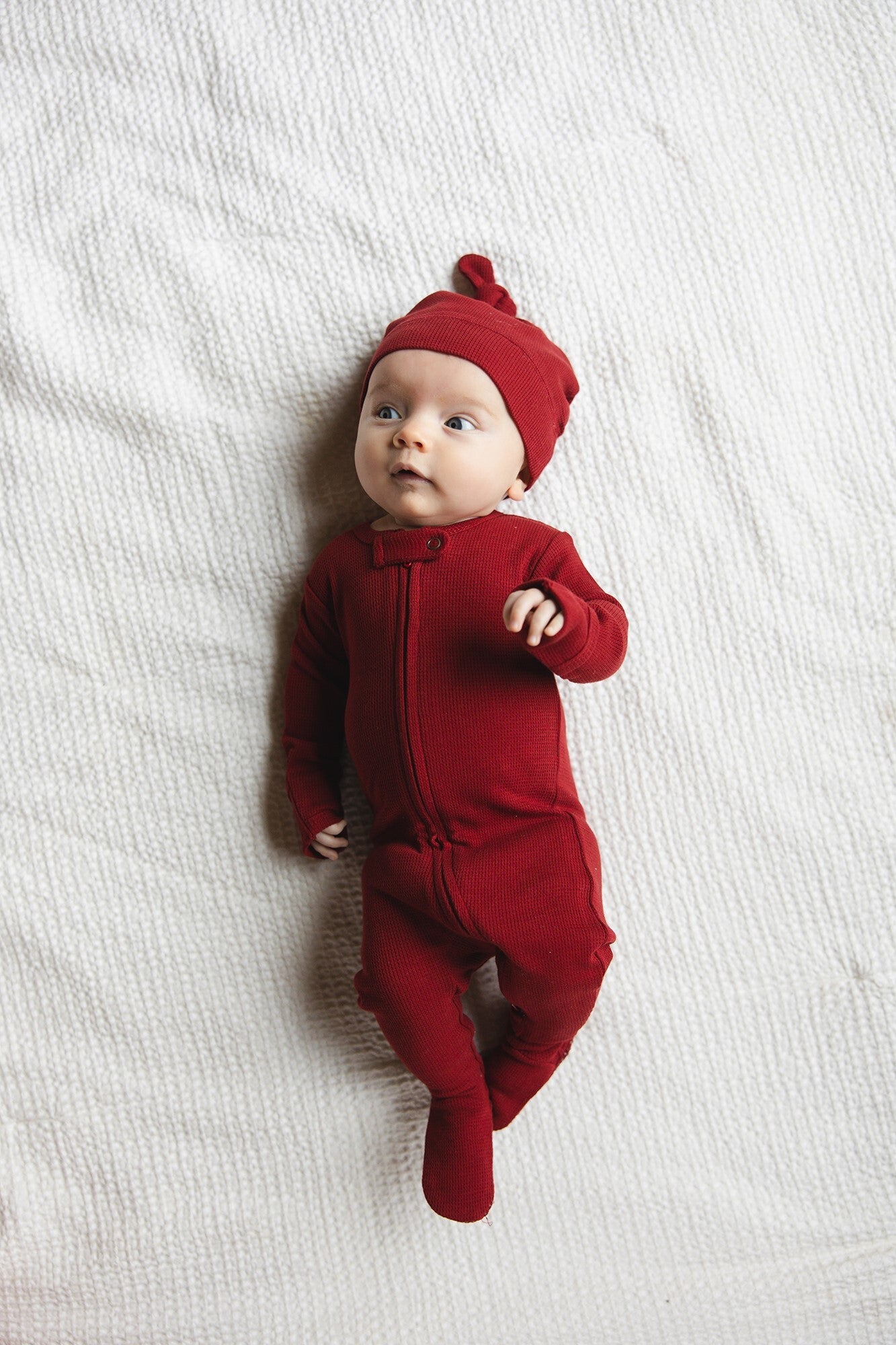 Crimson | Organic Thermal Knotted Hat