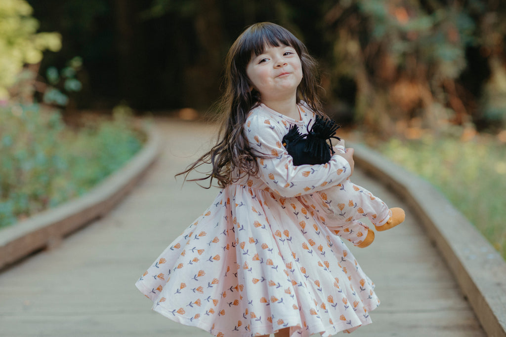 Bamboo Blend Long Sleeve Twirly Tee Dress