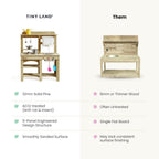 Tiny Land® Mud Kitchen - DuoPlay Outdoor Play Kitchen for Kids