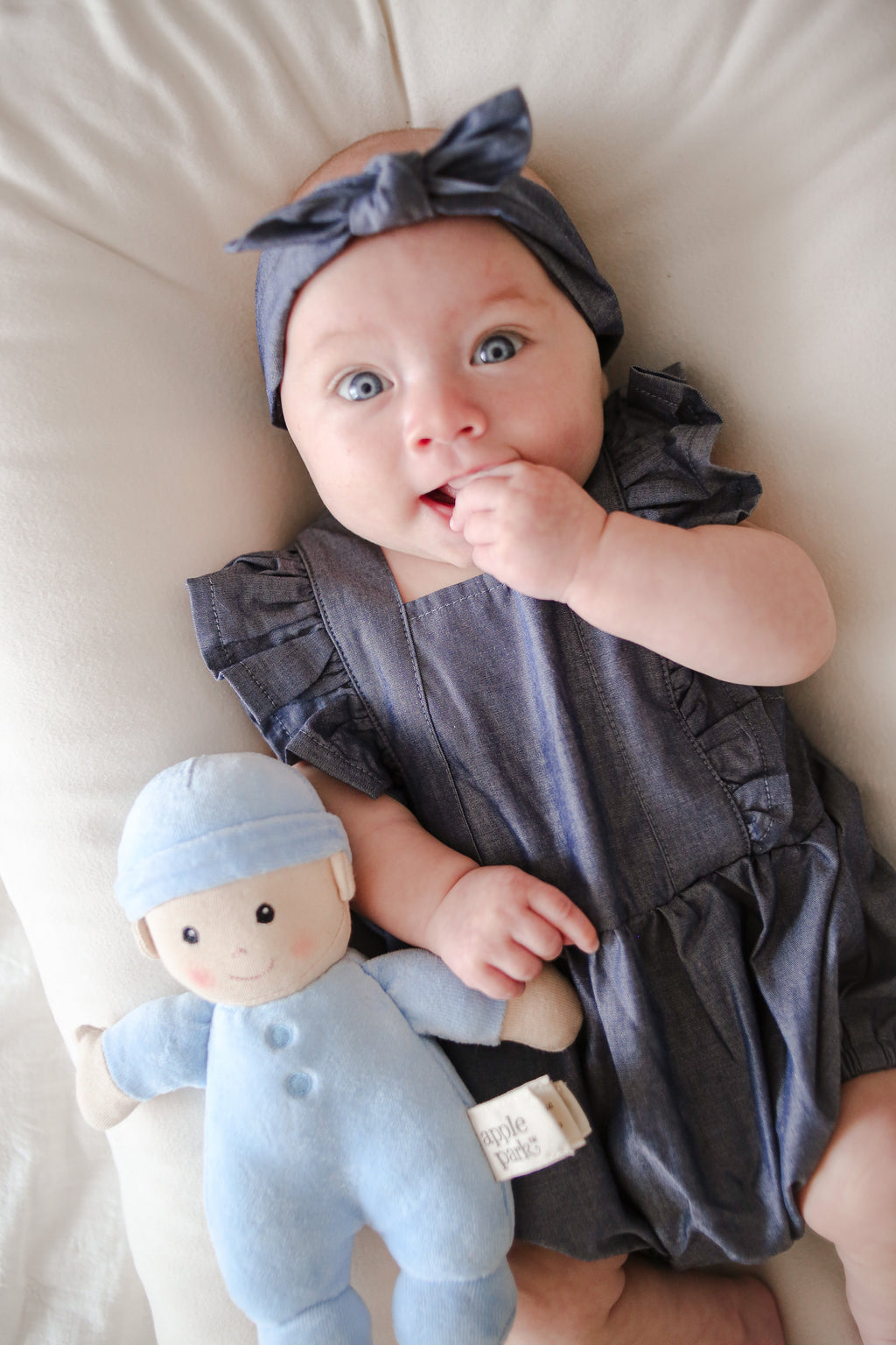 Flutter Sleeve Romper - Chambray