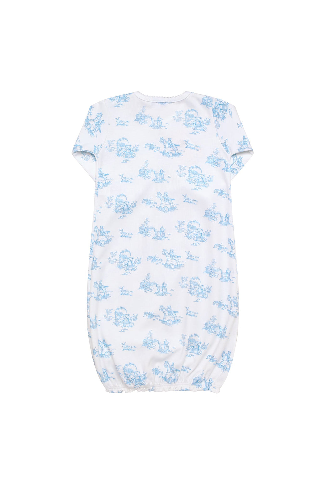 Vestido de bebé con estampado toile azul