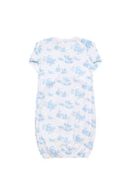 Vestido de bebé con estampado toile azul