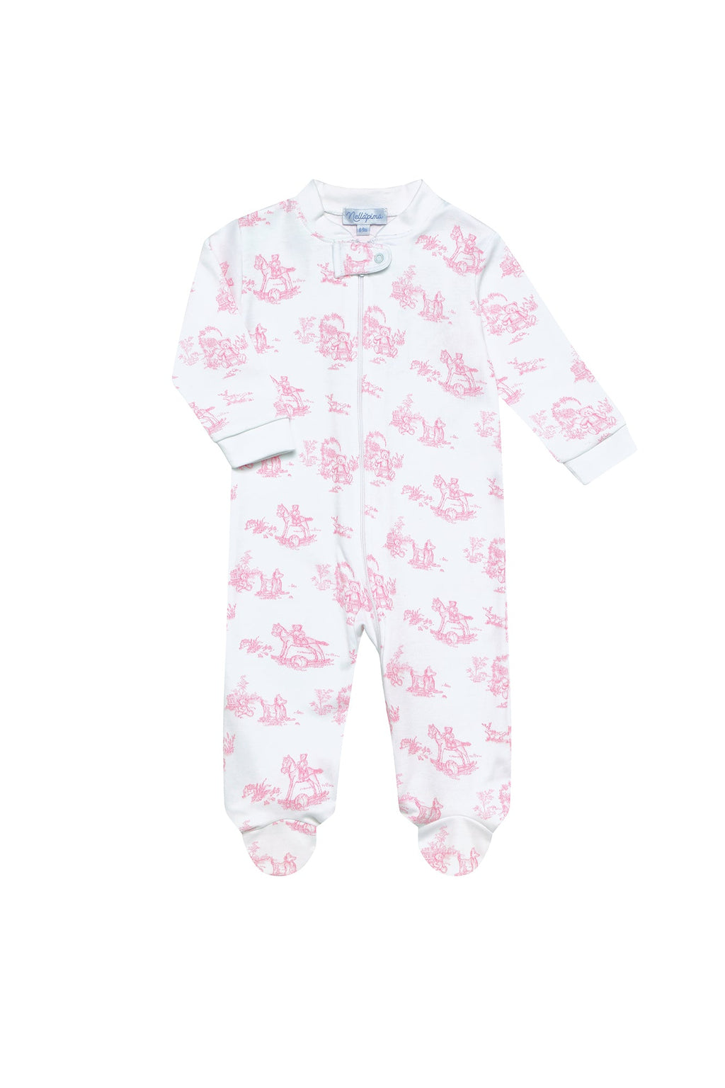 Toile Zipper Footie
