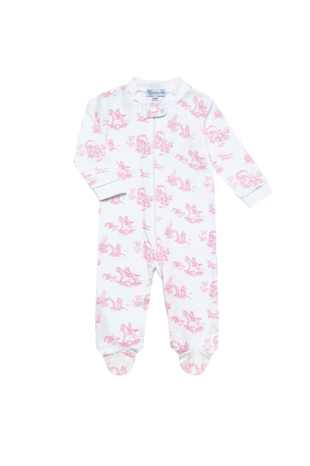 Toile Zipper Footie