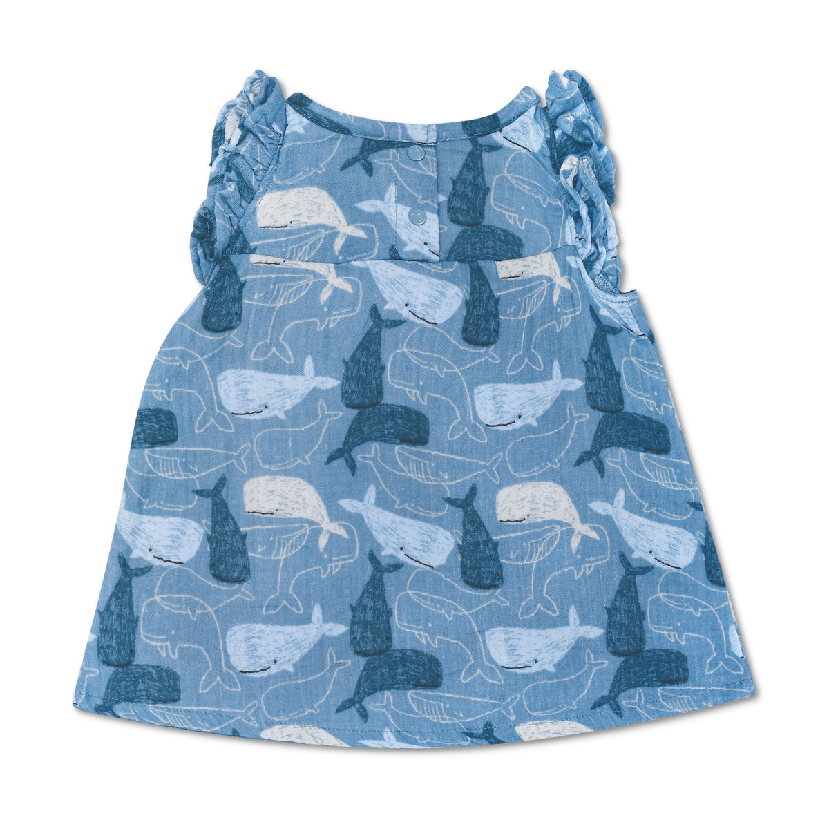 Muslin Flutter Sleeve Dress