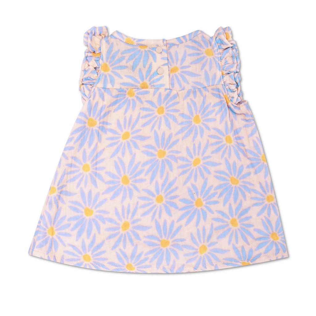Muslin Flutter Sleeve Dress