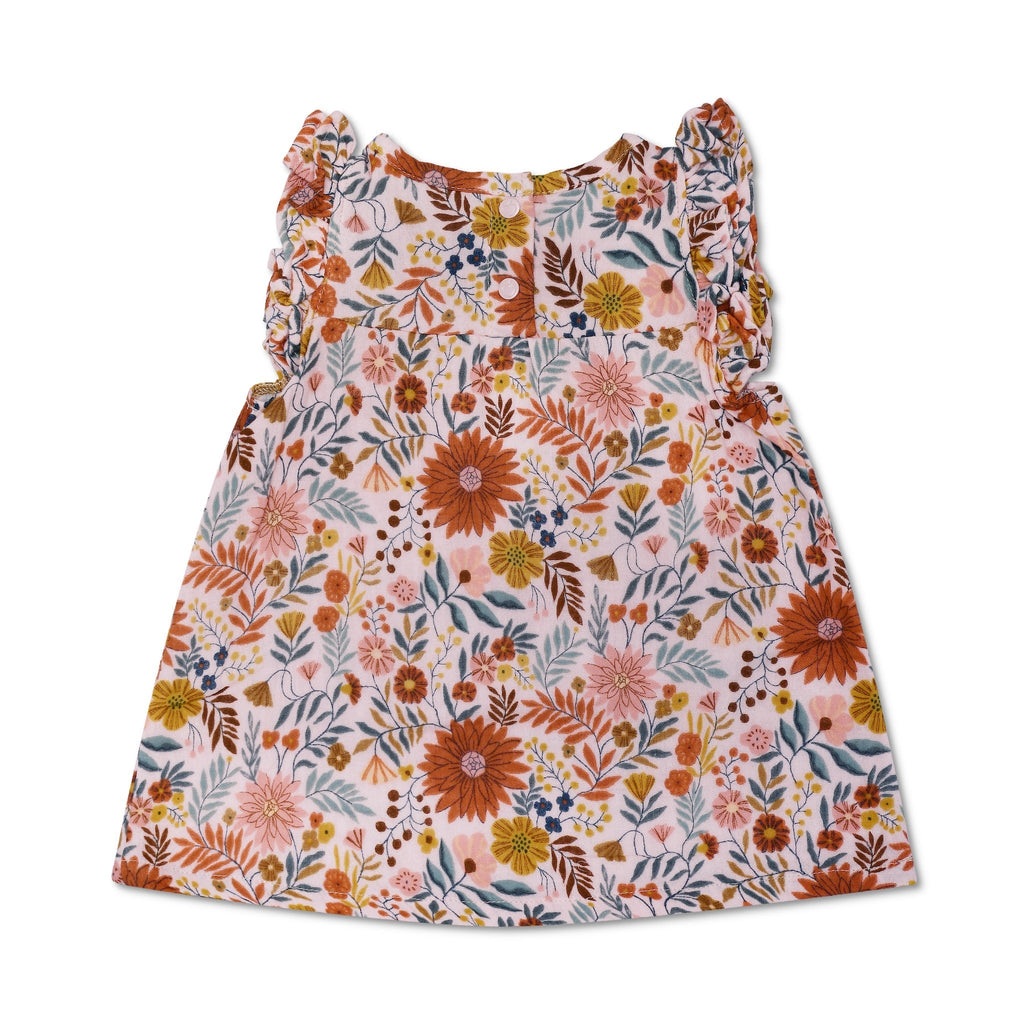 Muslin Flutter Sleeve Dress