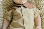 Oatmeal | Organic Western S/Sleeve Coverall