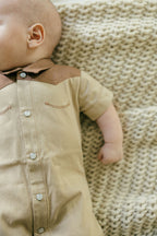 Oatmeal | Organic Western S/Sleeve Coverall