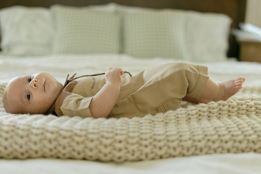Oatmeal | Organic Western S/Sleeve Coverall