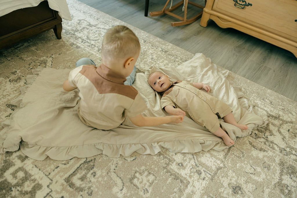 Oatmeal | Organic Western S/Sleeve Coverall