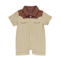 Oatmeal | Organic Western S/Sleeve Coverall