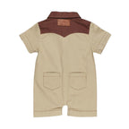Oatmeal | Organic Western S/Sleeve Coverall
