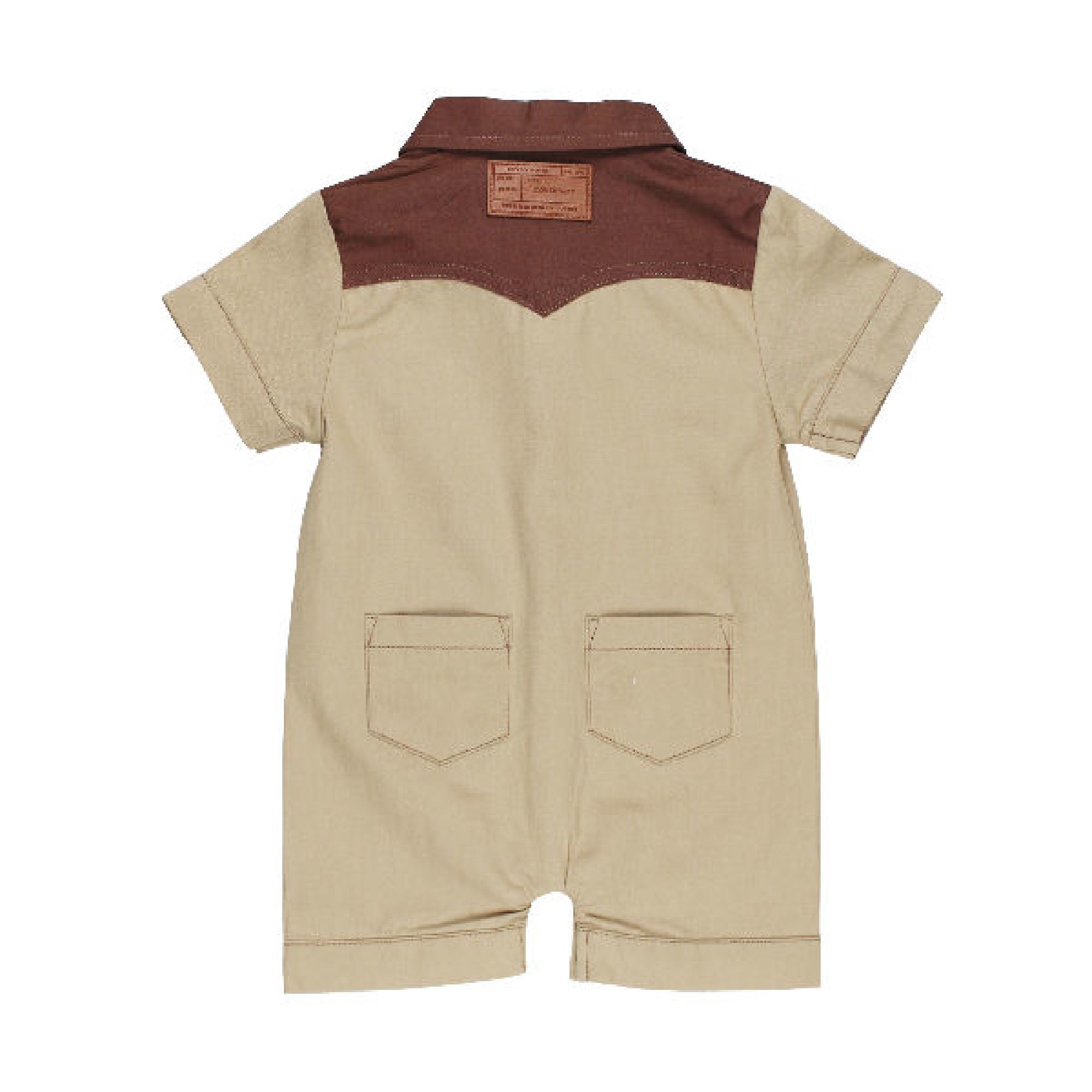 Oatmeal | Organic Western S/Sleeve Coverall