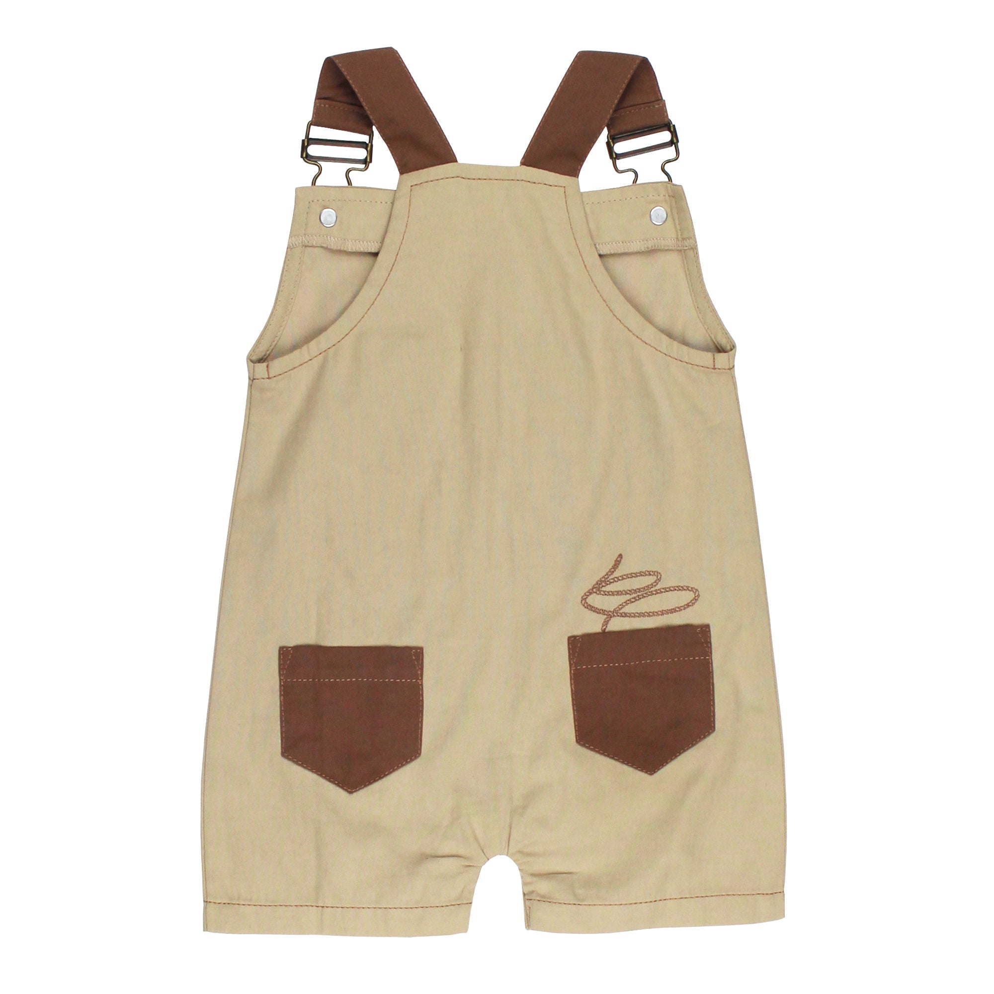 Oatmeal | Organic Twill Sleeveless Overall