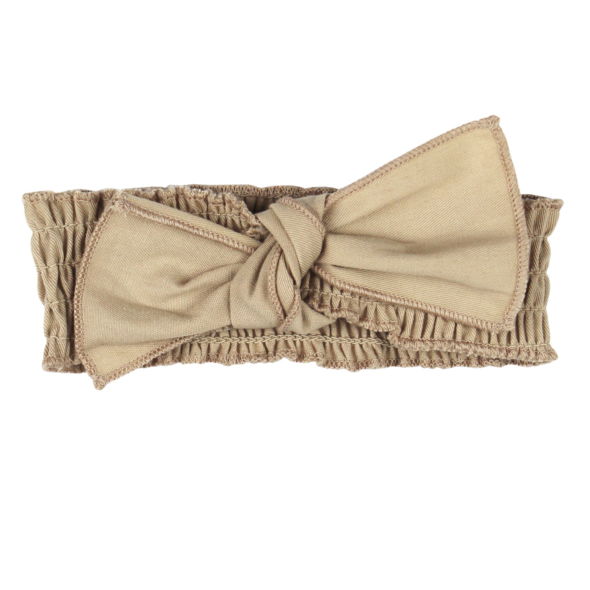 Oatmeal | Organic Twill Smocked Headband