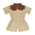 Oatmeal | Organic Western Romper