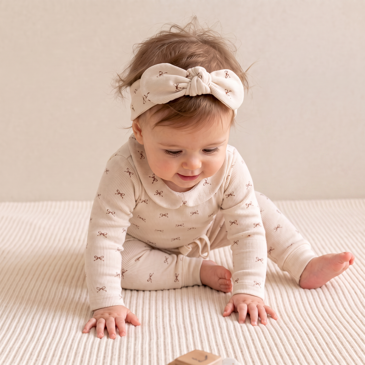 Organic Headwrap - Tiny Bows