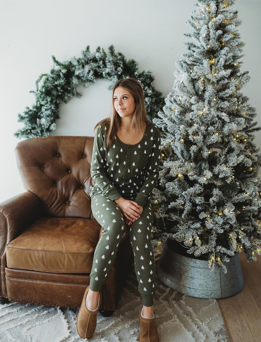 Women's Holiday Thermal PJ & Cap Set