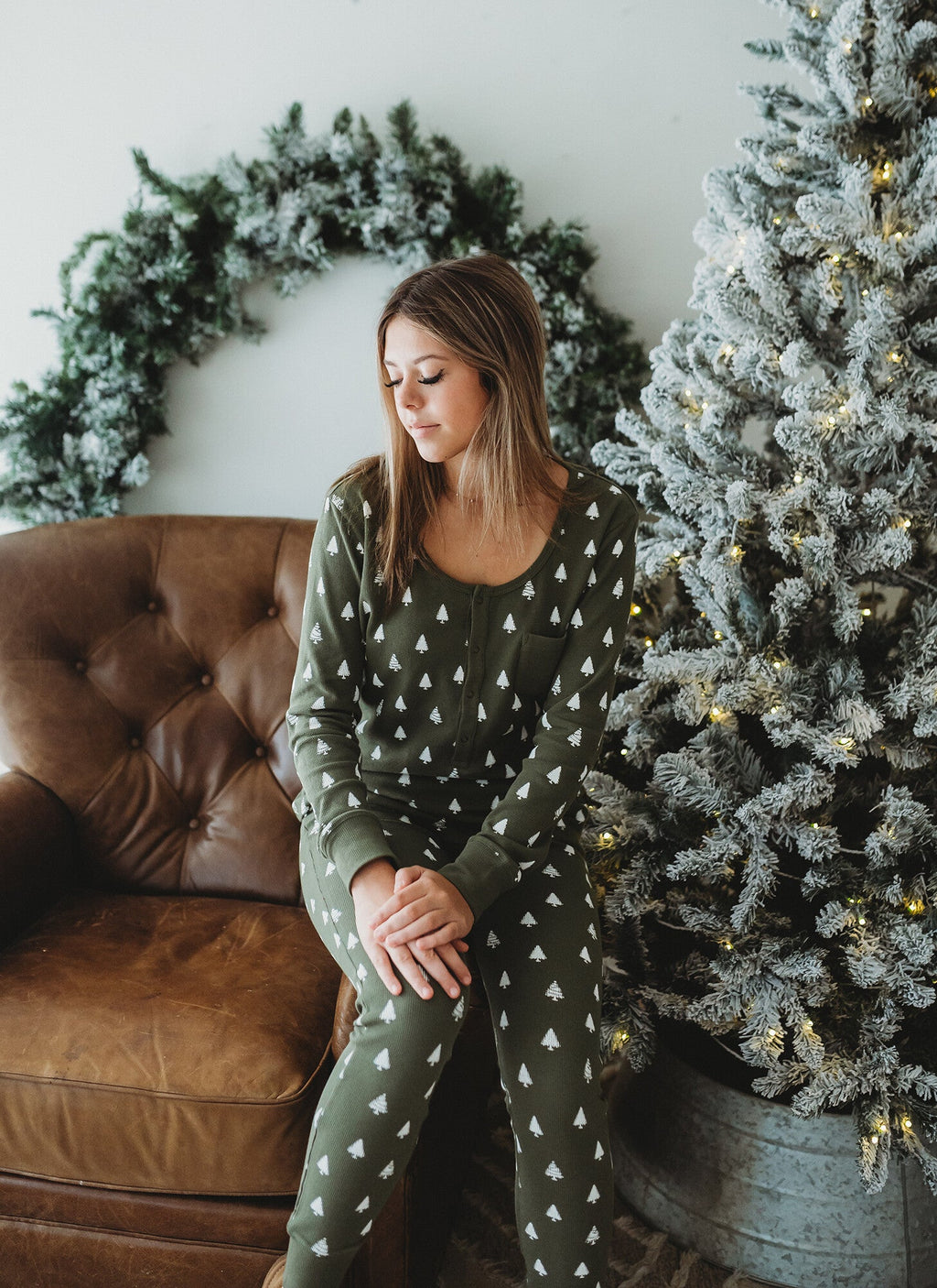 Women's Holiday Thermal PJ & Cap Set
