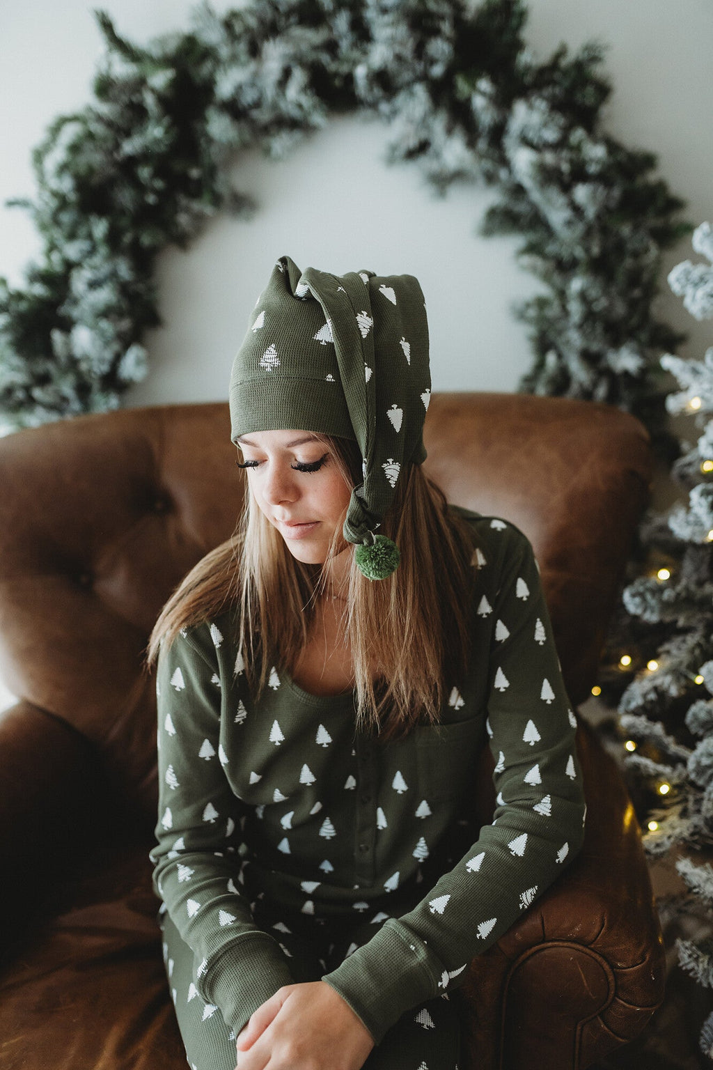 Women's Holiday Thermal PJ & Cap Set