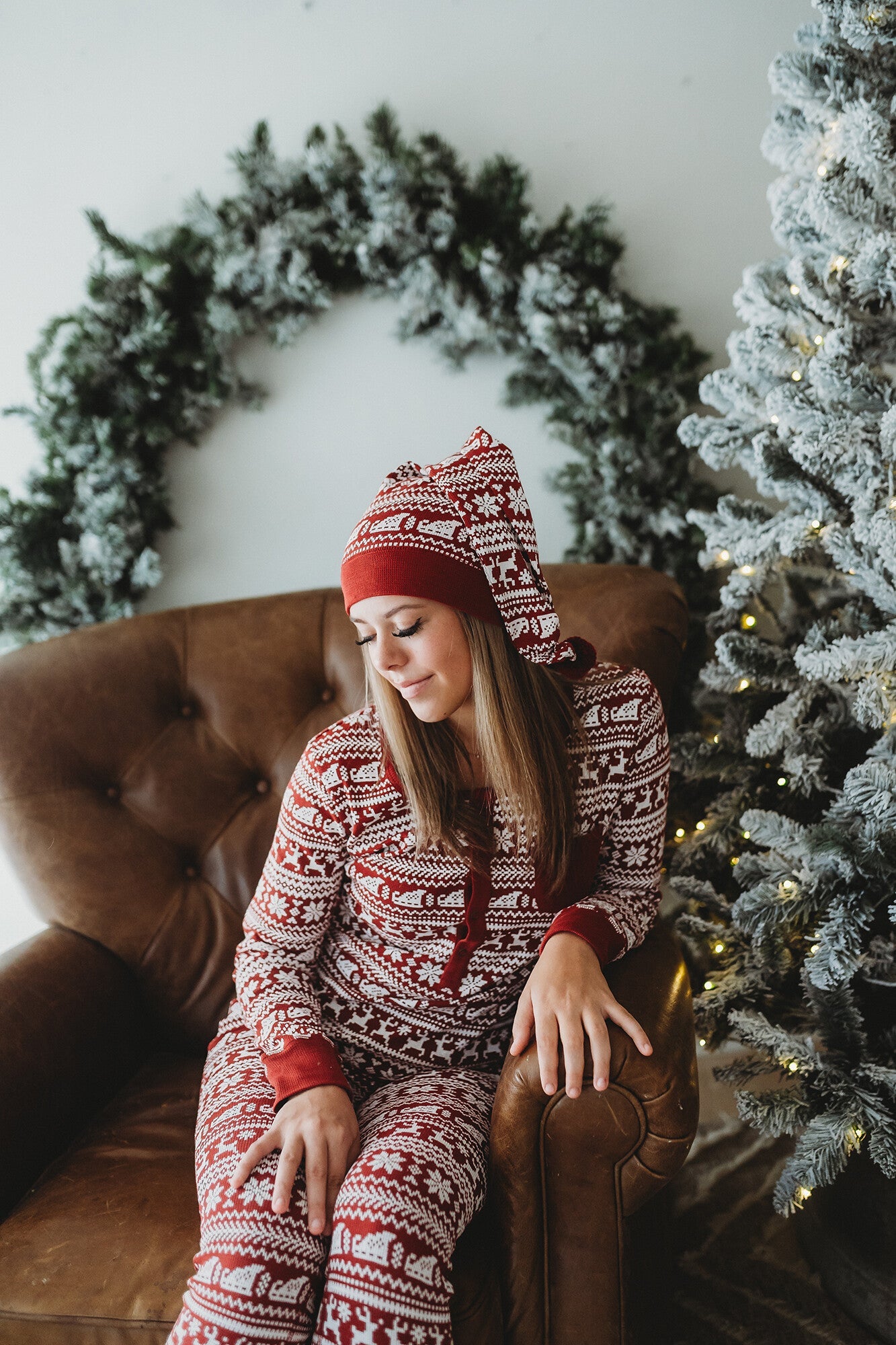 Women's Holiday Thermal PJ & Cap Set