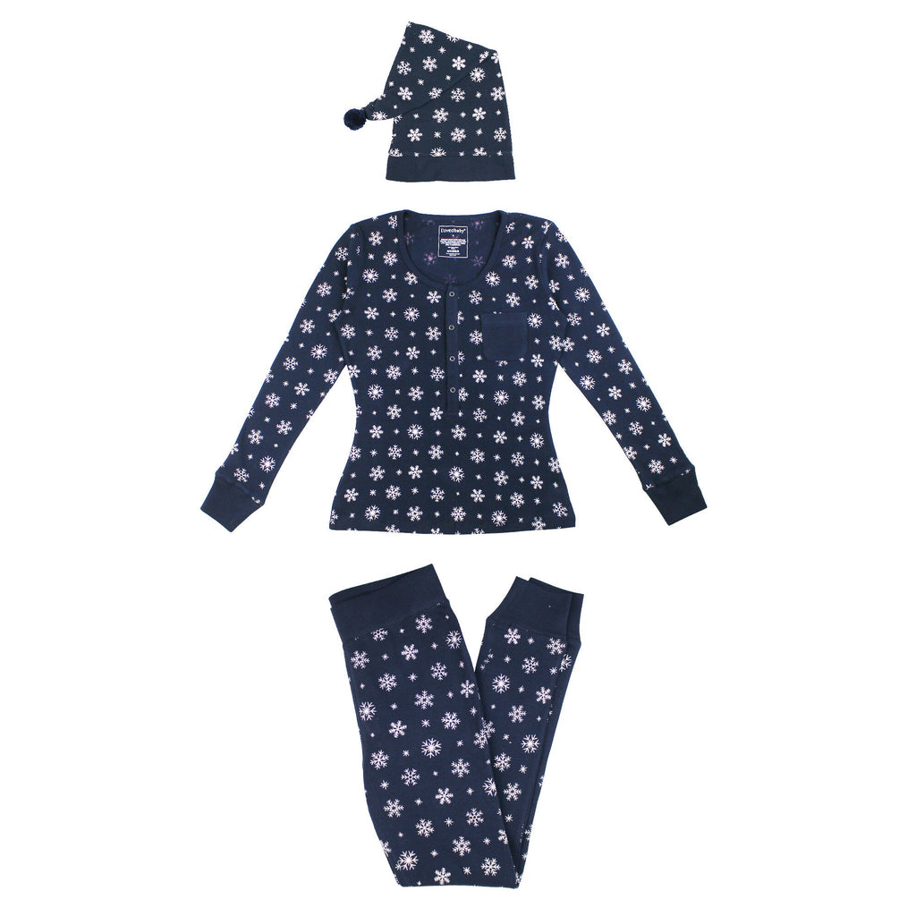 Women's Holiday Thermal PJ & Cap Set