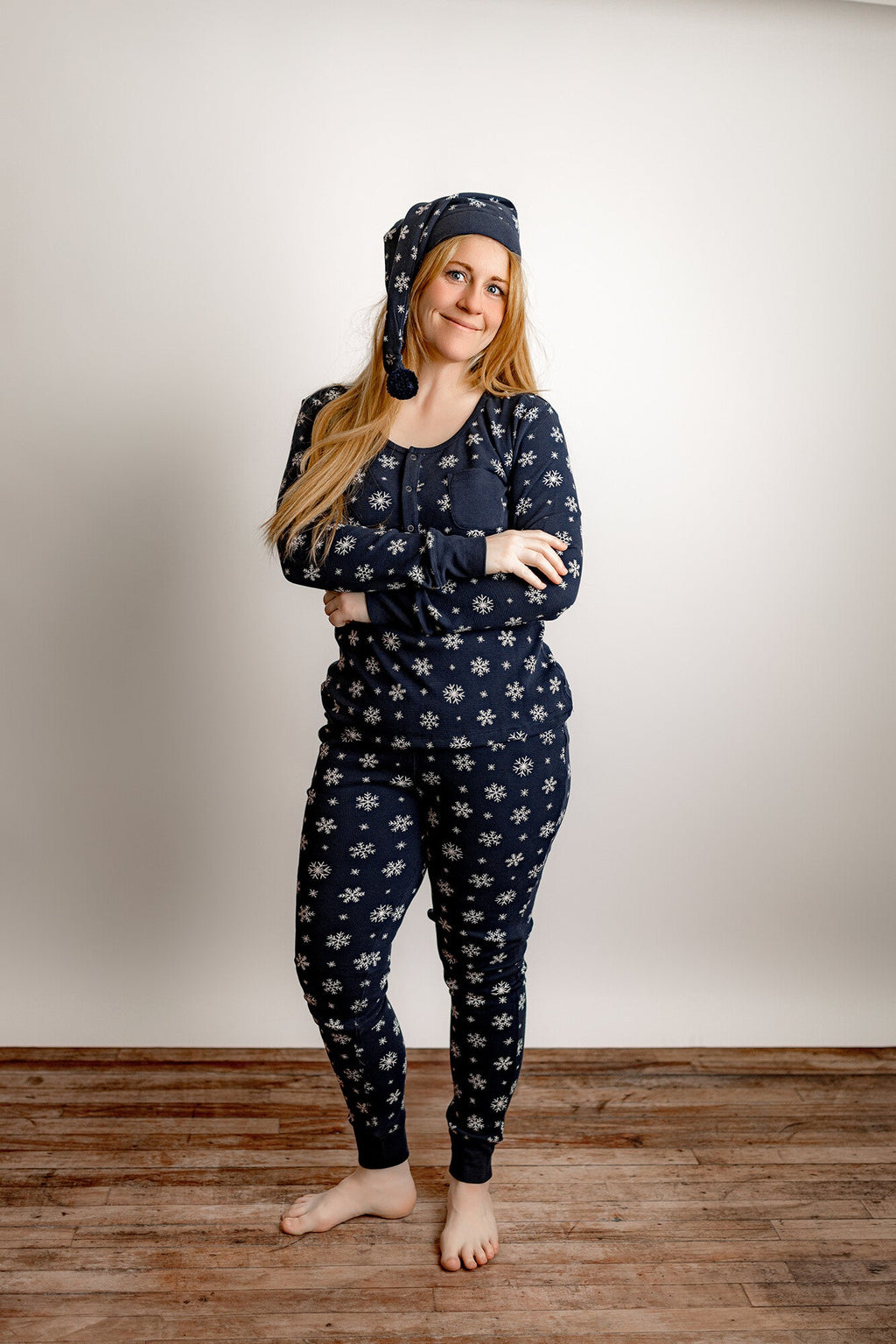 Women's Holiday Thermal PJ & Cap Set
