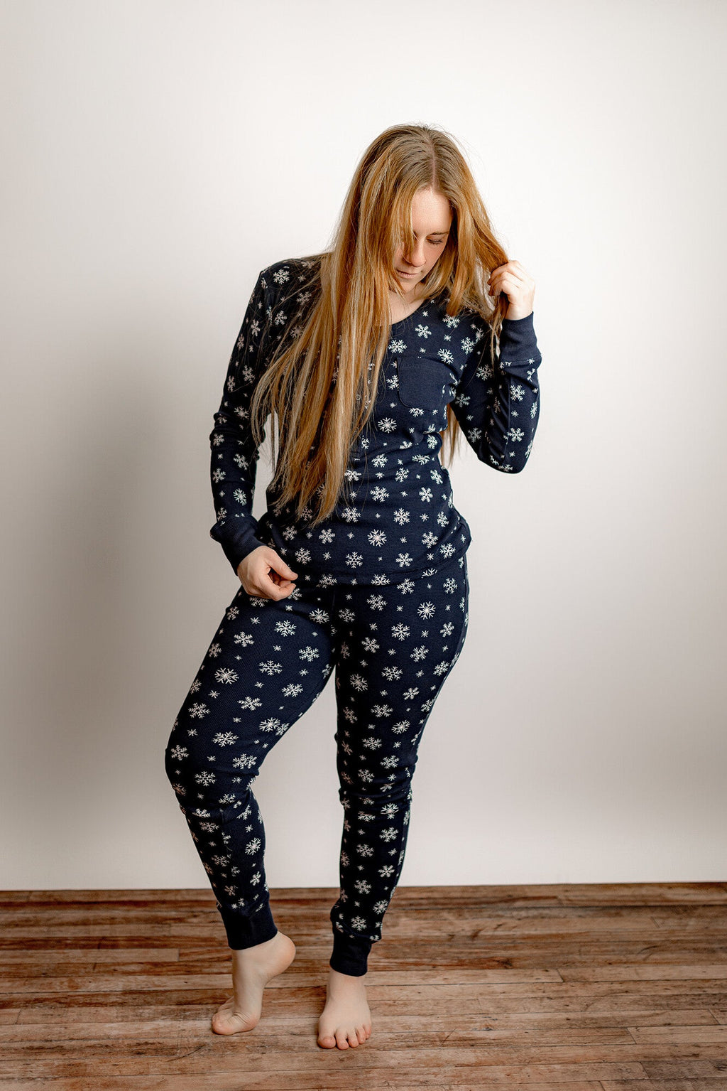 Women's Holiday Thermal PJ & Cap Set