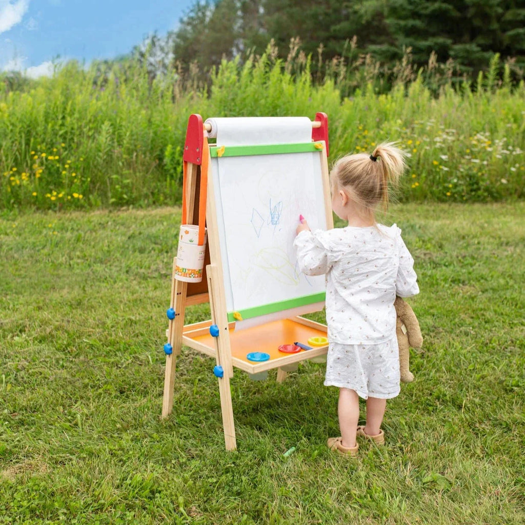 Tiny Land® Caballete de arte y juego de rollo de papel 3 en 1