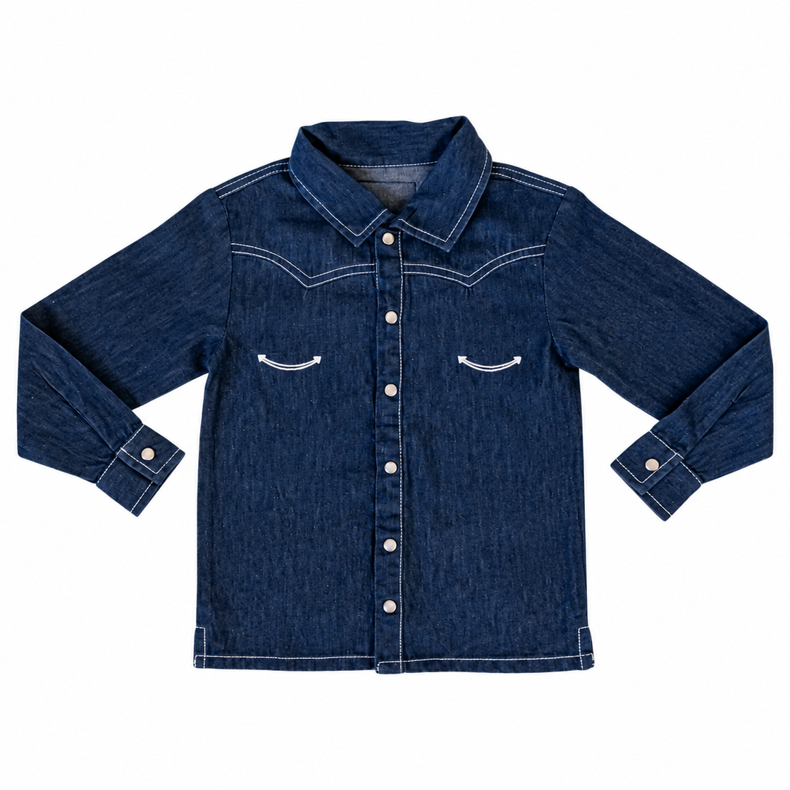 True Blue | Kids' Western Denim Long-Sleeve Button-Up