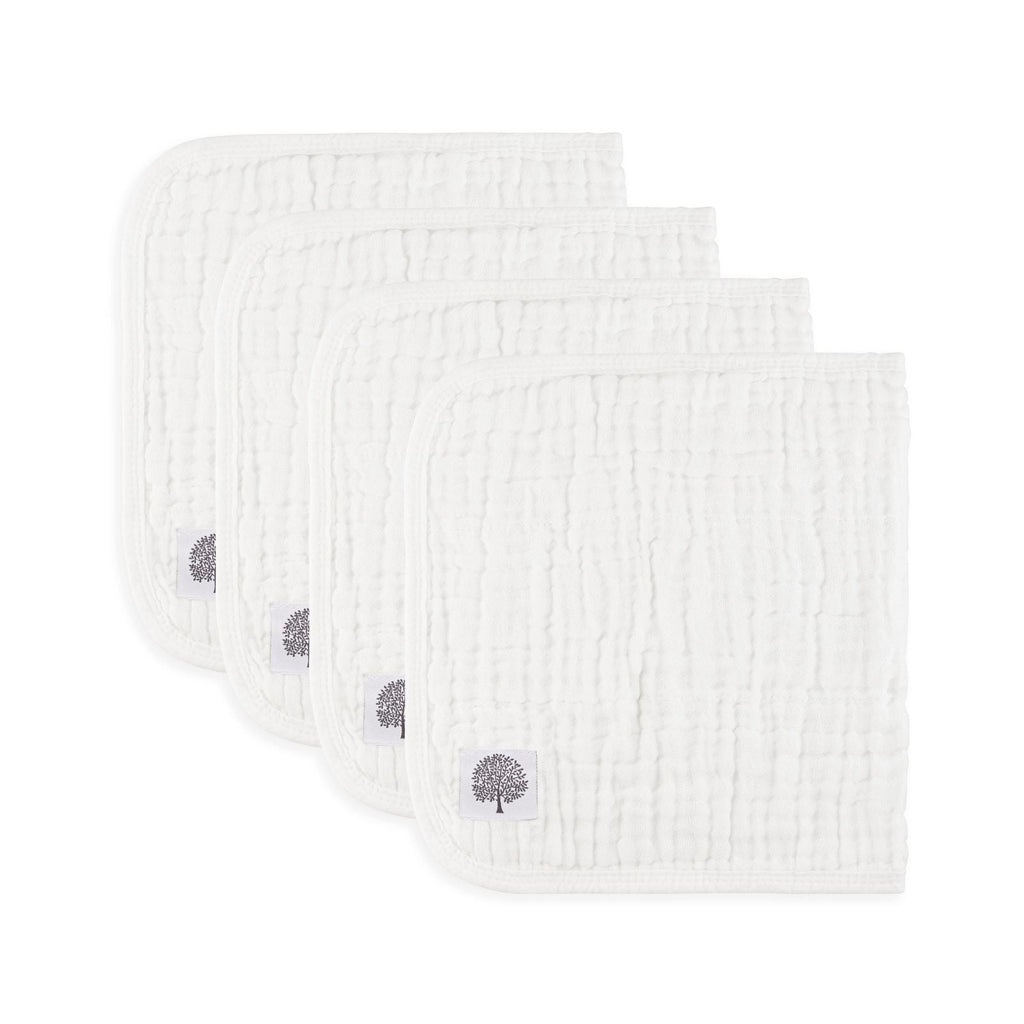 Set Blanco - Paños de Muselina para Eructos (Paquete de 4)