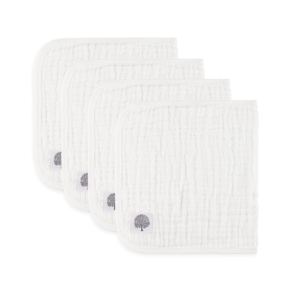 Set Blanco - Paños de Muselina para Eructos (Paquete de 4)