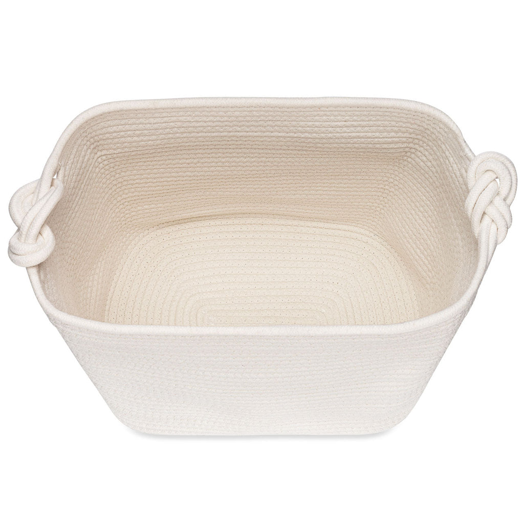 Cesta de almacenamiento de cuerda en forma de cubo