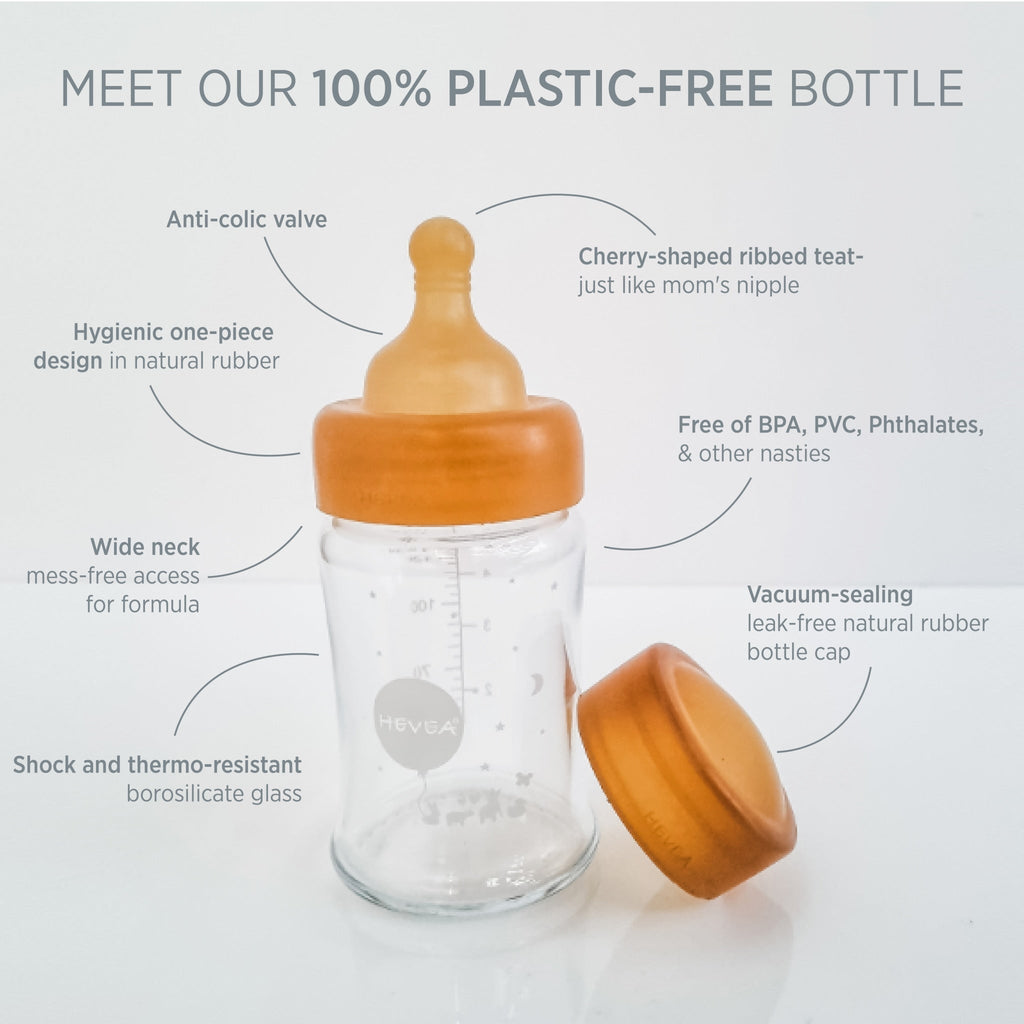 Wide Neck Baby Glass Bottles Two-Pack - 150ml/5oz