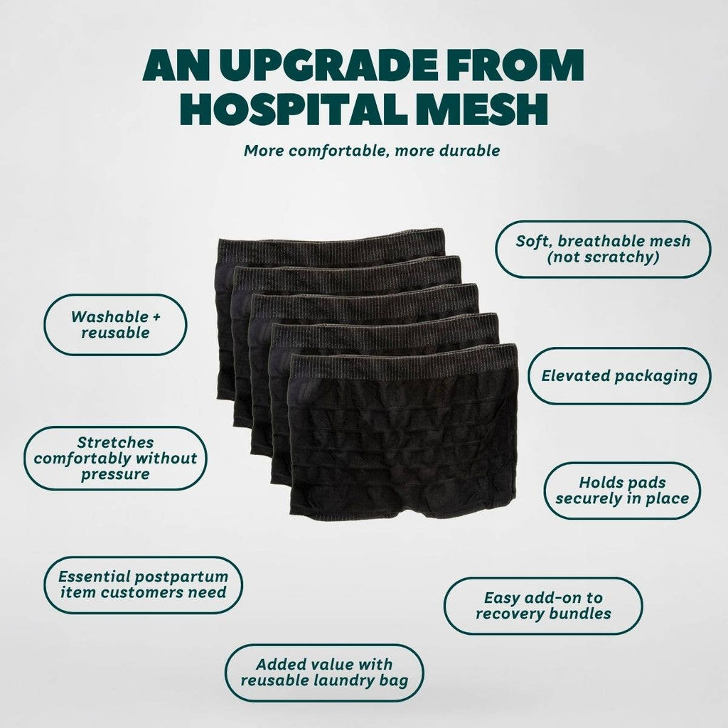 Postpartum Mesh Underwear (5-Pack) — Elevated Recovery