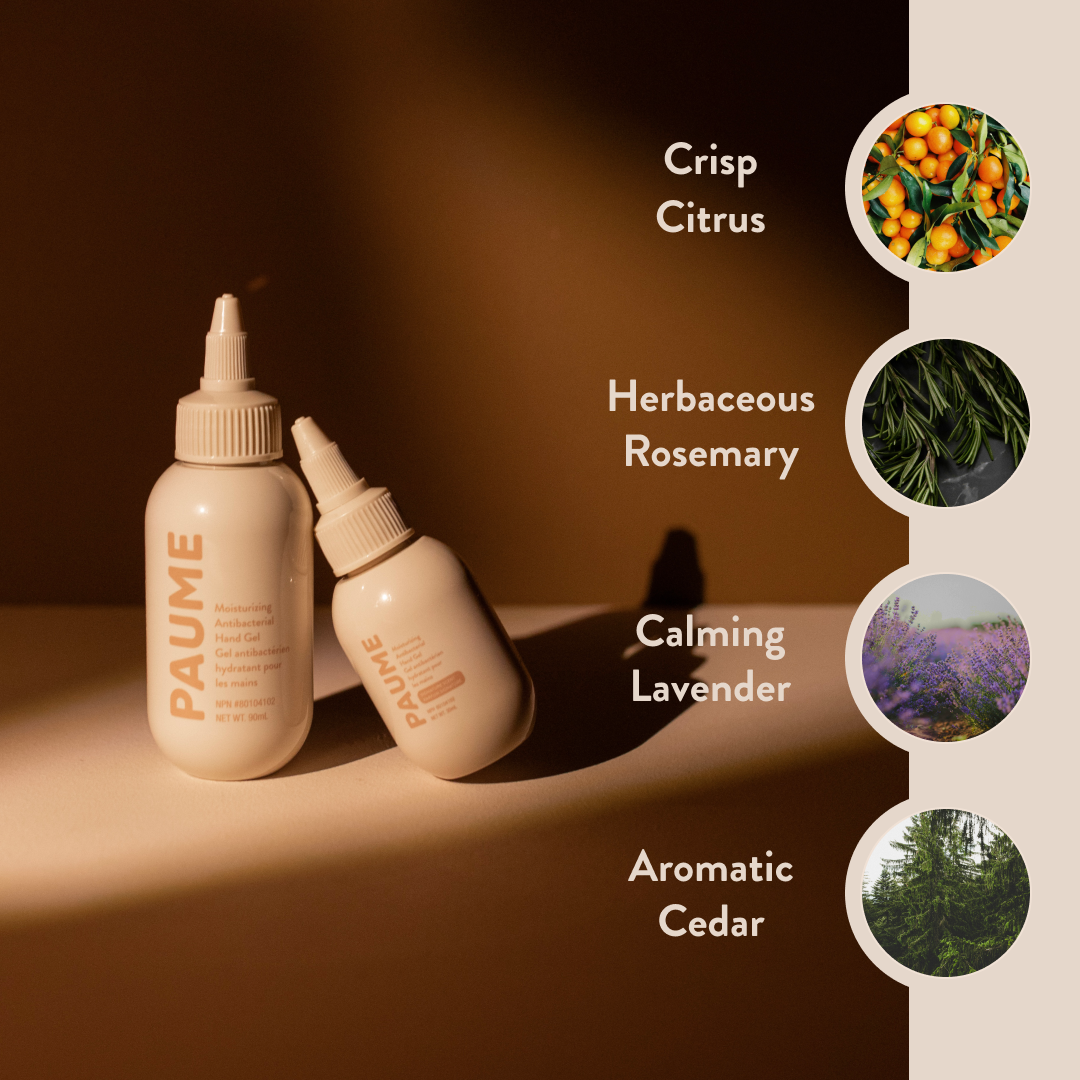 Frasco de gel antibacterial hidratante para manos
